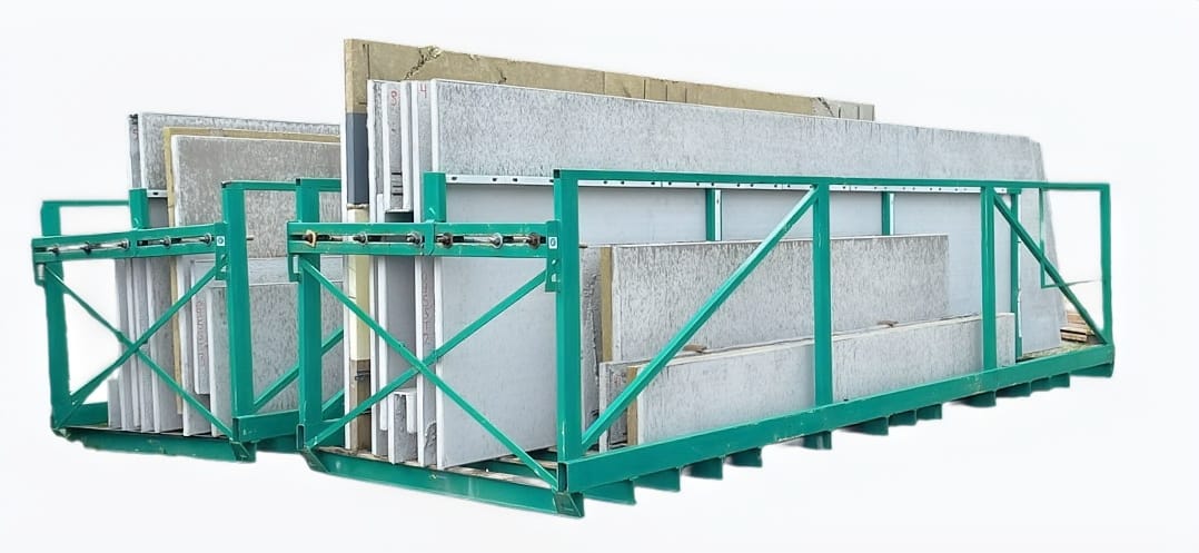 Robuste Transportgestelle für Betonfertigteile, Thermowände und Doppelwände – Wimmer Construction
